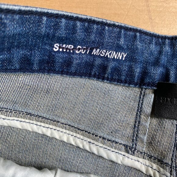 Six week Residency BNWOT skinny jeans sz 34 button fly vintage indigo - Picture 6 of 8